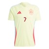 Maillot de Supporter Espagne Alvaro Morata 7 Extérieur Euro 2024 Pour Homme